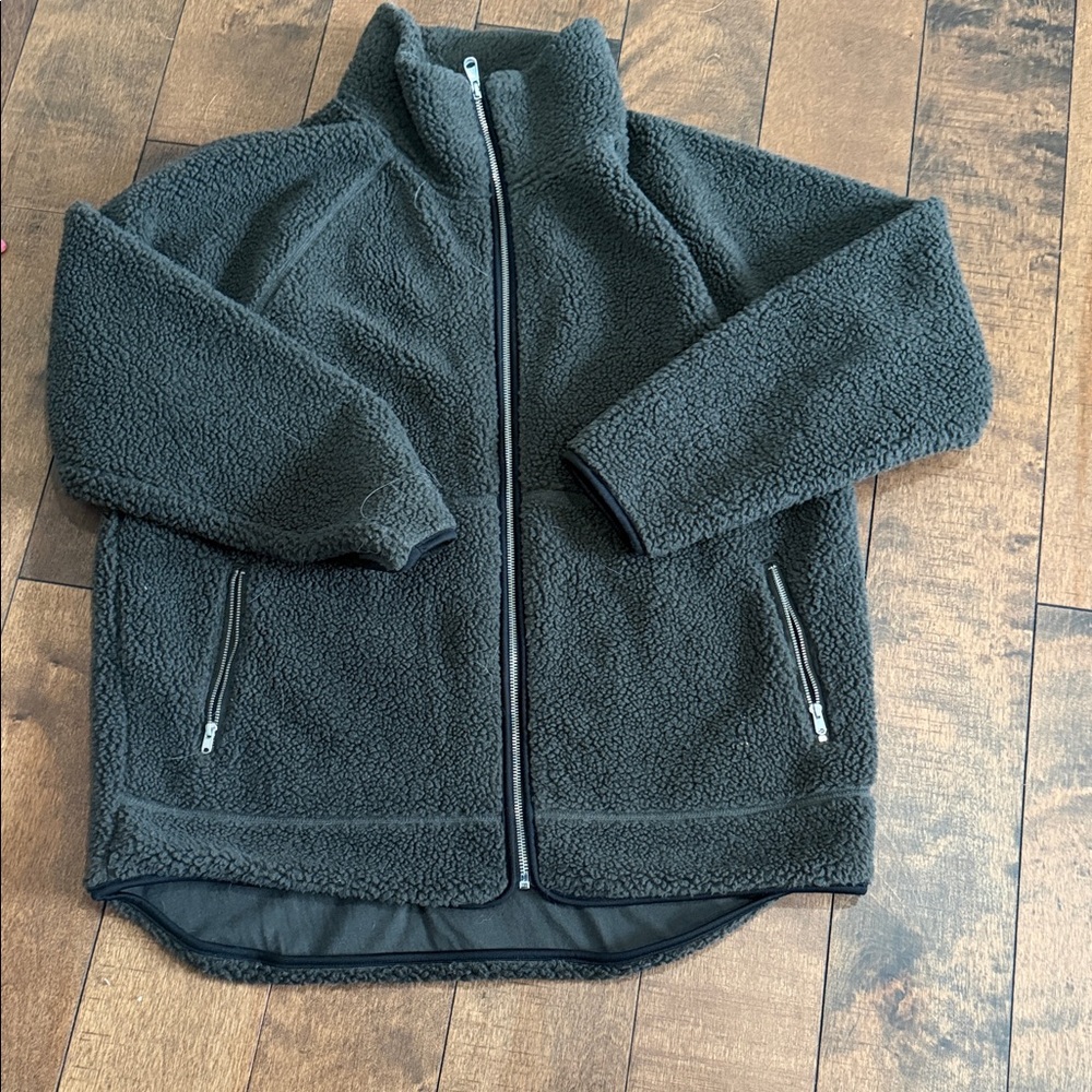 Cozy dark Green Fleece Jacket